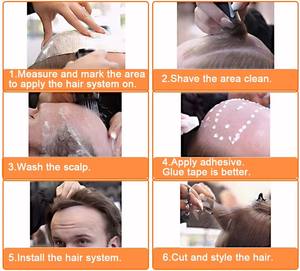 Prótesis Capilares Indias Remy Baratas, Onduladas Negras Naturales, con Base Fina de Mono + PU y Cierre de Encaje, Textura de 24mm, Toupee de Cabello <span class=keywords><strong>Permanente</strong></span> - Product Image 5