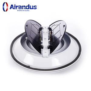 Difusor de Techo Redondo <span class=keywords><strong>ZENGO</strong></span> CD-RA, Conducto Espiral para Aire Acondicionado, Ventilación de Aluminio, Cubiertas de Ventilación Ajustables, Compuerta - Product Image 3