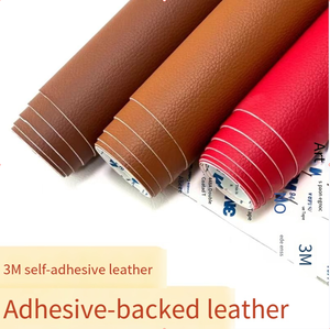 Litchi Pattern 3M Self-Adhesive <strong>PU</strong> <strong>Leather</strong> Patch Embossed Interior Car and Sofa Repair Durable Furniture Enhancement - Product Image 2