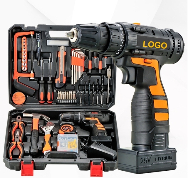 Wholesale Electric Drill Set 120 PCS Professional Practical Home Kit Electrician Cordless Driver Drill Basic Power Tool Set