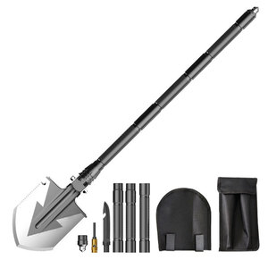 Pioche multifonction pliable en alliage d'aluminium avec poignée en D, outil de survie en plein air, ensemble combiné - Product Image 1