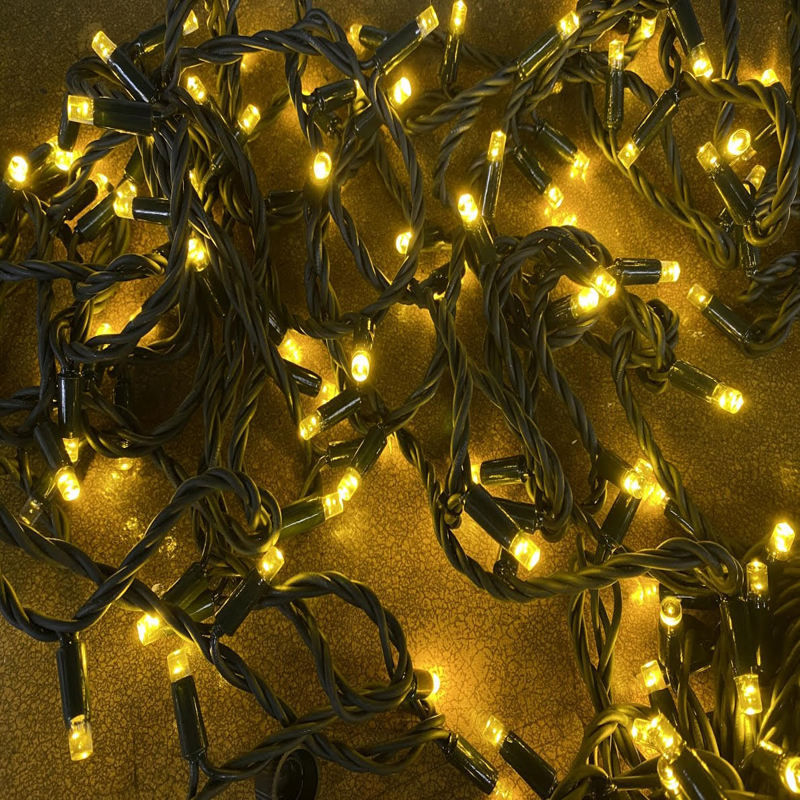 220V IP65 Warm White 2700K 10M Connectable Rubber Led String Light Fairy Light for Wedding Outdoor Camping Christmas Decorations