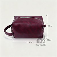 Trousse de Toilette Homme en Cuir Personnalisée avec Logo – Trousse de Voyage pour Rasage et Cosmétiques – Cadeau Fête des Pères pour Papa