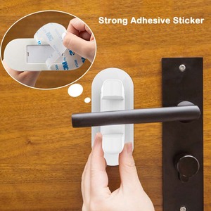 Poignée de <span class=keywords><strong>porte</strong></span> en ABS de haute qualité, serrure à levier, écologique, verrou de sécurité souple pour bébés, pour armoires et tiroirs - Product Image 2