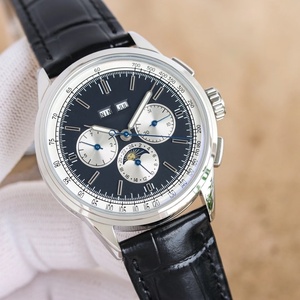 Montre mécanique automatique avec fonction phase de lune, boîtier en acier inoxydable, montre-bracelet haut de gamme, luxueuse, élégante et charmante - Product Image 2