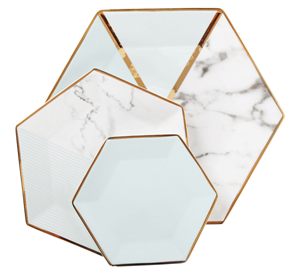 Nordic Modern Ceramic Golden Line Coffee Mug Tea Cup Dinner Plate Cup For Tableware Set - Product Image 4