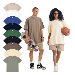 Vente en gros de t-shirts promotionnels personnalisés de haute qualité pour hommes et femmes, 100% coton pur 240g, manches courtes, coupe ample - Product Image 1