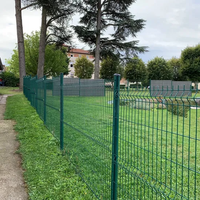 Precio Directo de Fábrica, MOQ Bajo, Paneles de Cercas de Seguridad de Alambre de Acero Curvado con Recubrimiento en Polvo Ecológico, Malla de Alambre 3D Curva