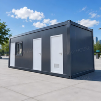 Maison mobile préfabriquée assemblée, abri préfabriqué 20ft/40ft, maison conteneur écologique coupe-vent en kit pour usage bureautique