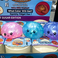 Jouet anti-stress Squishy Fidget Mystery Bun à paillettes dorées pour cadeau et divertissement