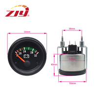 ZJY Voltmeter Indikator Listrik Vintage Berkualitas Tinggi VDO 24V Model DY113/05 52mm Universal Cocok untuk 12 Bulan Garansi