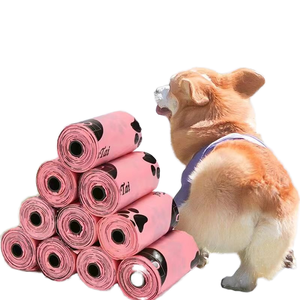 Logo personnalisé imprimé chien fécule de maïs écologique biodégradable compostable sacs de déchets de merde sac de merde de chien de compagnie - Product Image 1