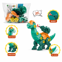 Nouveauté : Jouet dinosaure à démonter et assembler soi-même, avec articulations mobiles et lanceur de fléchettes à balles souples, pour l'apprentissage éducatif STEM des enfants