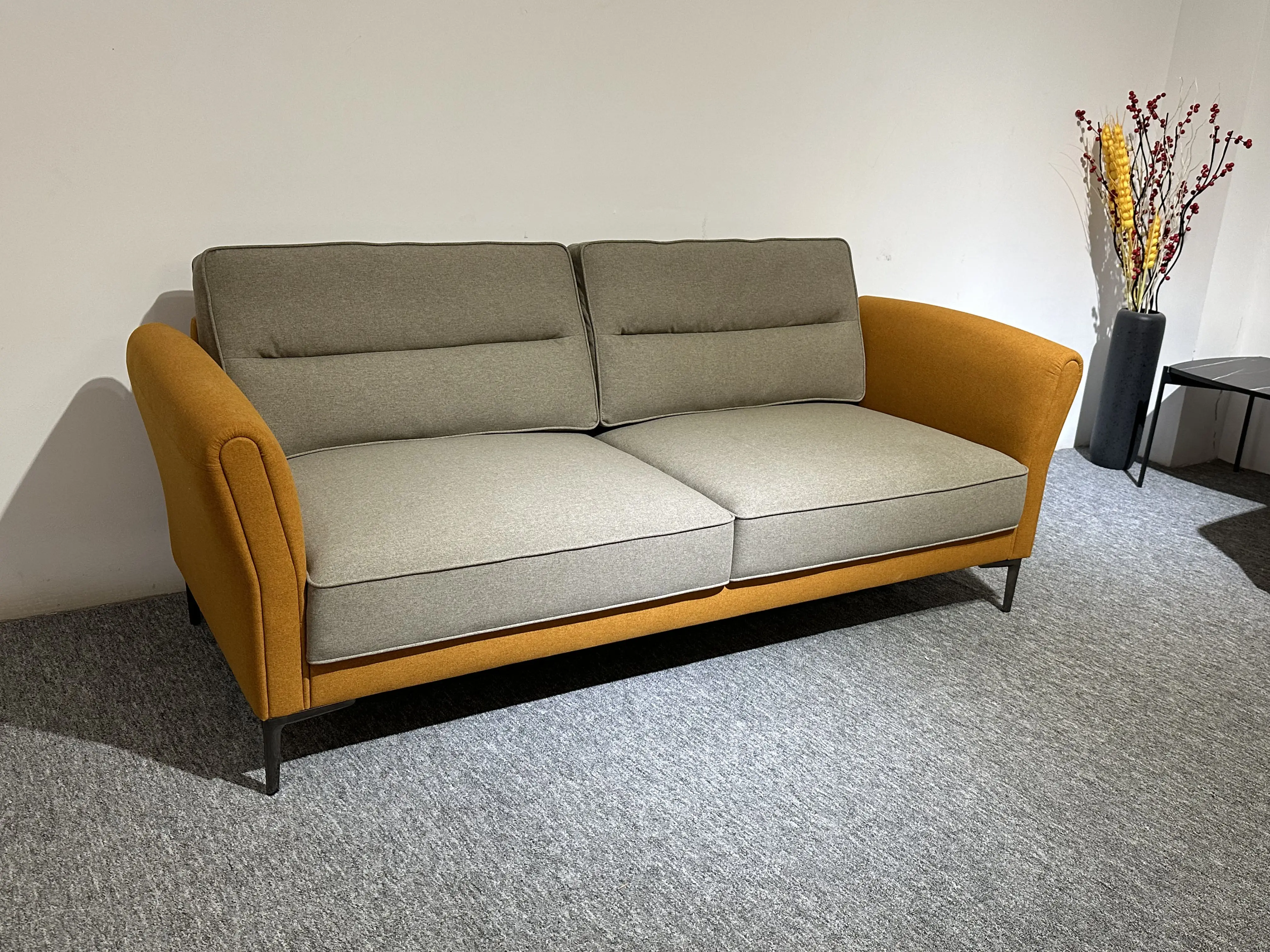 Modern tasarım ofis mobilyaları 3 kişilik kumaş ofis kanepesi