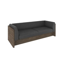 Table basse en blocs gris trois pièces personnalisées américaines simples petit appartement salon canapé et table à thé créative en bois