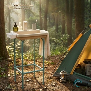 Lavabo portable d'extérieur avec distributeurs de savon et plateau de drainage, design moderne pour le camping - Product Image 5