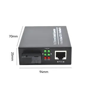 Transceiver POE 100M efisien tinggi, 1 port serat & 1 tingkat transmisi Port Ethernet 10/100Mbps