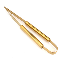 Ensemble d'accessoires de barbecue en acier inoxydable doré résistant à la chaleur, 2 pièces, outils portables, kit d'ustensiles
