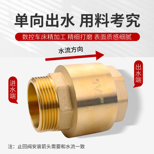 Válvula de Retención de Latón Huihong, de Paso Recto, de Disco Único, para Agua y Petróleo, Válvula Unidireccional, Superficie Pulida - Product Image 3