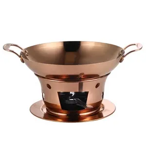 Сухой котел коммерческий твердый топливный котел Золотая спиртовая печь жаровня блюдо буфет Корейский горшок 20 см