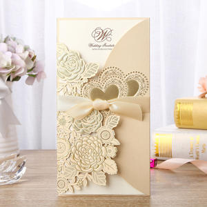 Invitations de <span class=keywords><strong>mariage</strong></span> découpées au Laser, roses élégantes, cœur d'amour, cartes d'invitation de <span class=keywords><strong>mariage</strong></span> personnalisées avec enveloppes - Product Image 6