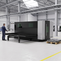 Mesin Pemotong Laser Serat untuk Peralatan Mesin Industri dengan Penutup Penuh untuk Aluminium Ss Ms