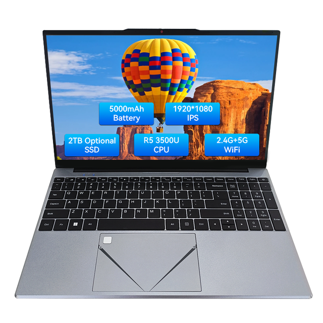 New E157D CPU R5-3500U 15.6-Inch Business Laptop with 16GB RAM SSD AMD Graphics Card English Keyboard IPS Panel Business Laptop
