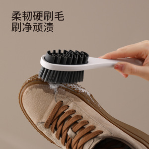 Suede Shoe Brush Soft Bristles For Cleaning Suede Nubuck Shoes Eraser Brush 2 Pieces Dark Gray - Product Image 3