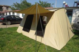 Tenda Cabina di Lusso Grande in Tela Impermeabile, Montaggio Automatico <span class=keywords><strong>Facile</strong></span>, Struttura in Acciaio e Pali in Alluminio, Monostrato, per 5-6 Persone, Famiglia, Spiaggia, Escursionismo - Product Image 3