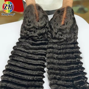 Perruque frontale en dentelle HD 13x6 en cheveux humains bruts, perruque brésilienne en cheveux humains ondulés profonds de 30 pouces, densité 250, pré-épilée - Product Image 3