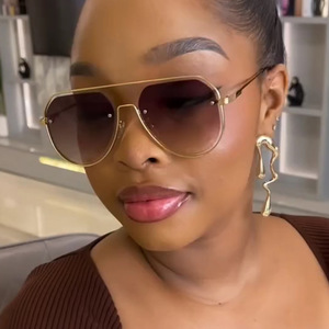 9510 New Modern Retro Punk Double Beam <b>Round</b> Sunglasses for Women Men Vintage Driving Hollow Out Metal Frame <b>Sun</b> <b>Glasses</b> Shades - Product Image 1