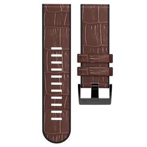 Correas de Reloj Quickfit de 26 mm para <span class=keywords><strong>Garmin</strong></span> <span class=keywords><strong>Fenix</strong></span> 7 7X 6 <span class=keywords><strong>6X</strong></span> <span class=keywords><strong>Pro</strong></span> 5X 5 Plus 3HR 935 945, <span class=keywords><strong>Correa</strong></span> de <span class=keywords><strong>Cuero</strong></span> Genuino, Pulsera de Silicona - Product Image 3