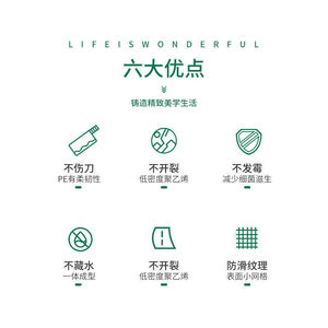 Planche à découper ronde portable double face en PE, compatible lave-vaisselle, qualité alimentaire, usage domestique - Product Image 4