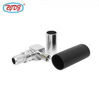 Usine TS9 prise mâle soudure gratuite sans soudure 90 degrés pour LMR195 LMR200 RG58 RG223 RG400 RG142 câble EZ RF connecteur Coaxial