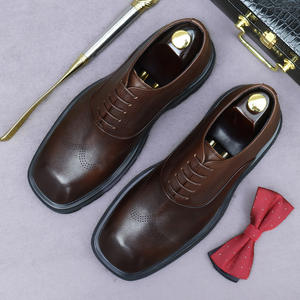 Luxury Classic Wholesale Italian Men's Genuine Leather <b>Pointed</b> <b>Toe</b> Office Wedding Shoes Autumn - Product Image 6