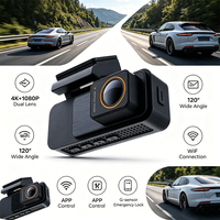 VIEVGUARB VS119 Cámara para Coche con Grabación de Video, Monitor de Estacionamiento, Grabación en Bucle, Visión Nocturna, Sensor G, Control por Aplicación, 4K, WiFi, GPS, Doble Lente