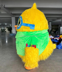 <span class=keywords><strong>Gafas</strong></span> inflables, disfraz de Mascota de <span class=keywords><strong>pollo</strong></span> amarillo, fiesta de cumpleaños, entretenimientos, personaje Animal, conejito, traje de soplado sin batería - Product Image 3