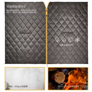 Manta Térmica Zonada, Impermeable, Plegable, Gris, para Camping, Uso en Exteriores, Invierno - Product Image 4