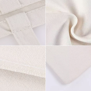 Sac fourre-tout en toile de coton recyclé 100% naturel avec fermeture éclair, personnalisé avec logo imprimé, vente en gros - Product Image 5