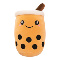 Coussin en peluche créatif en forme de tasse de thé au lait perlé, doux et agréable pour la peau, jouet Boba rembourré pour la décoration de canapé à la maison, cadeau d'anniversaire, peluche