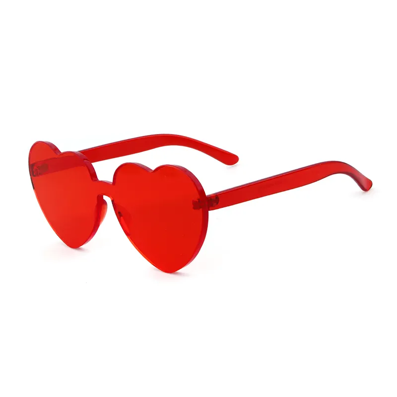 ADE WU STY2018U corazón gafas de sol para mujer en forma de corazón gafas de sol sin montura divertidas gafas coloridas fiesta favores regalo del Día de la madre