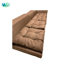 Sofá cama comprimido de tela marrón WS9061-3 plazas para sala de estar y habitación de invitados