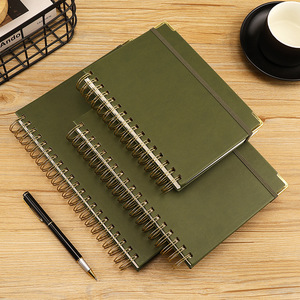 Tùy Chỉnh A5 Xoắn Ốc Ràng Buộc Kế Hoạch Máy Tính Xách Tay Dây Vàng Cuộn Dây Xoắn Ốc Ràng Buộc PU Da Bìa Cứng Tạp Chí Máy Tính Xách Tay - Product Image 4