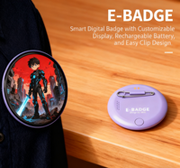 Badge numérique intelligent personnalisable avec affichage, batterie rechargeable, conception à clip facile – Redéfinit le badge électronique dynamique pour anime