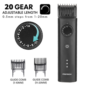 PRITECH 조절 빗 남자 헤어 트리머 IPX6 USB 빠른 충전 전기 머리 트리머 - Product Image 2