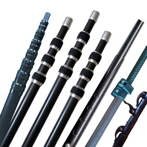 Cao Modulus bọc 3K TORAY prepreg sợi carbon Ống ống cực nhà máy Telescopic Câu Cá hạ cánh lưới - Product Image 1