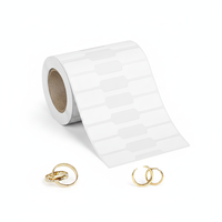 Etiquetas Adhesivas de Papel Impermeable Blanco para Joyería, Etiquetas de Precio en Rollo para Identificación de Precios de Collares y Pendientes