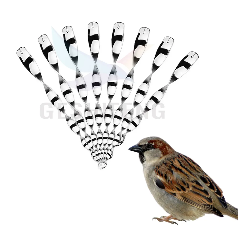 Chim gió Xoắn scare que phản quang trang trí xoắn ốc thiết bị giữ chim đi