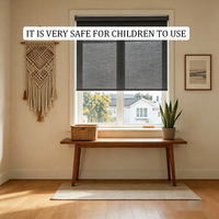 Stores enrouleurs semi-occultants sans fil pour chambre à coucher, avec fonctionnement silencieux, en tissu durable et conception sécurisée pour les enfants