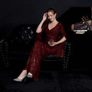 S4303F New <b>Sequin</b> Long Slim Elegant Ball Gowns for Women Evening Dresses - Product Image 2